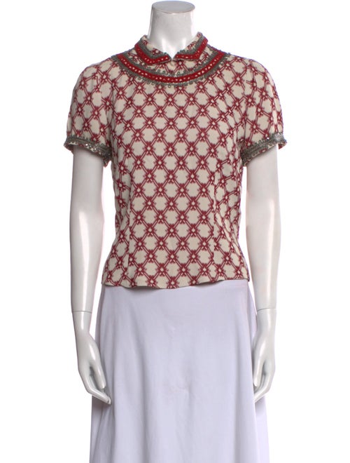 Isabel Marant Printed Mock Neck Top