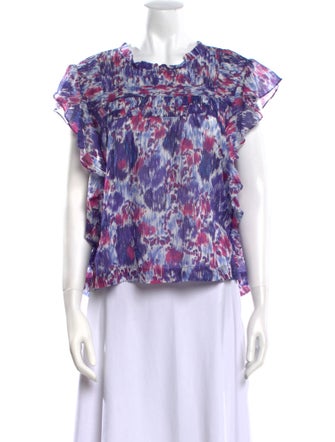 Isabel Marant Floral Print Bateau Neckline Blouse