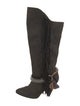 Isabel Marant Canvas Chain-Link Accents Boots
