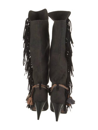 Isabel Marant Canvas Chain-Link Accents Boots