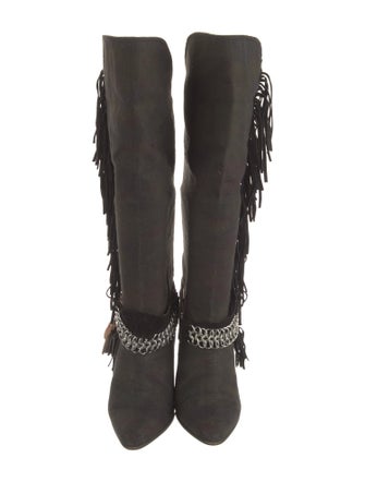 Isabel Marant Canvas Chain-Link Accents Boots