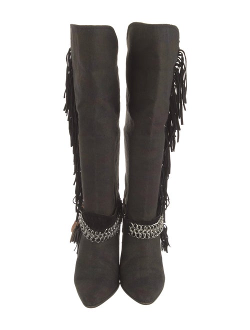 Isabel Marant Canvas Chain-Link Accents Boots