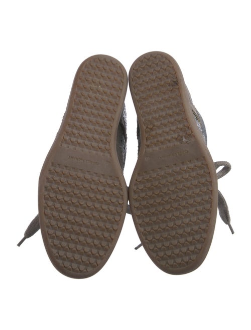 Isabel Marant Suede Colorblock Pattern Wedge Sneakers