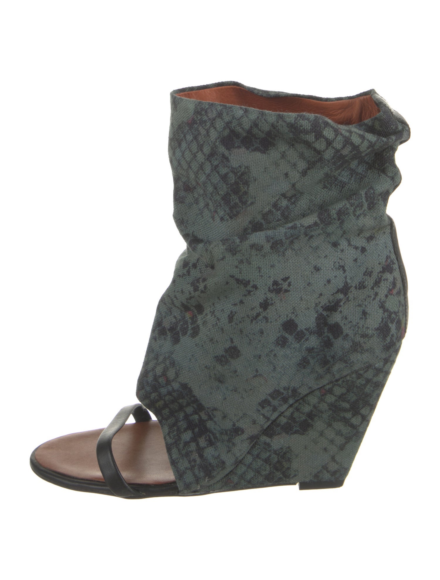 Isabel Marant Canvas Animal Print Gladiator Sandals