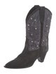 Isabel Marant Suede Crystal Embellishments Western Boots