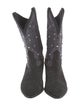 Isabel Marant Suede Crystal Embellishments Western Boots