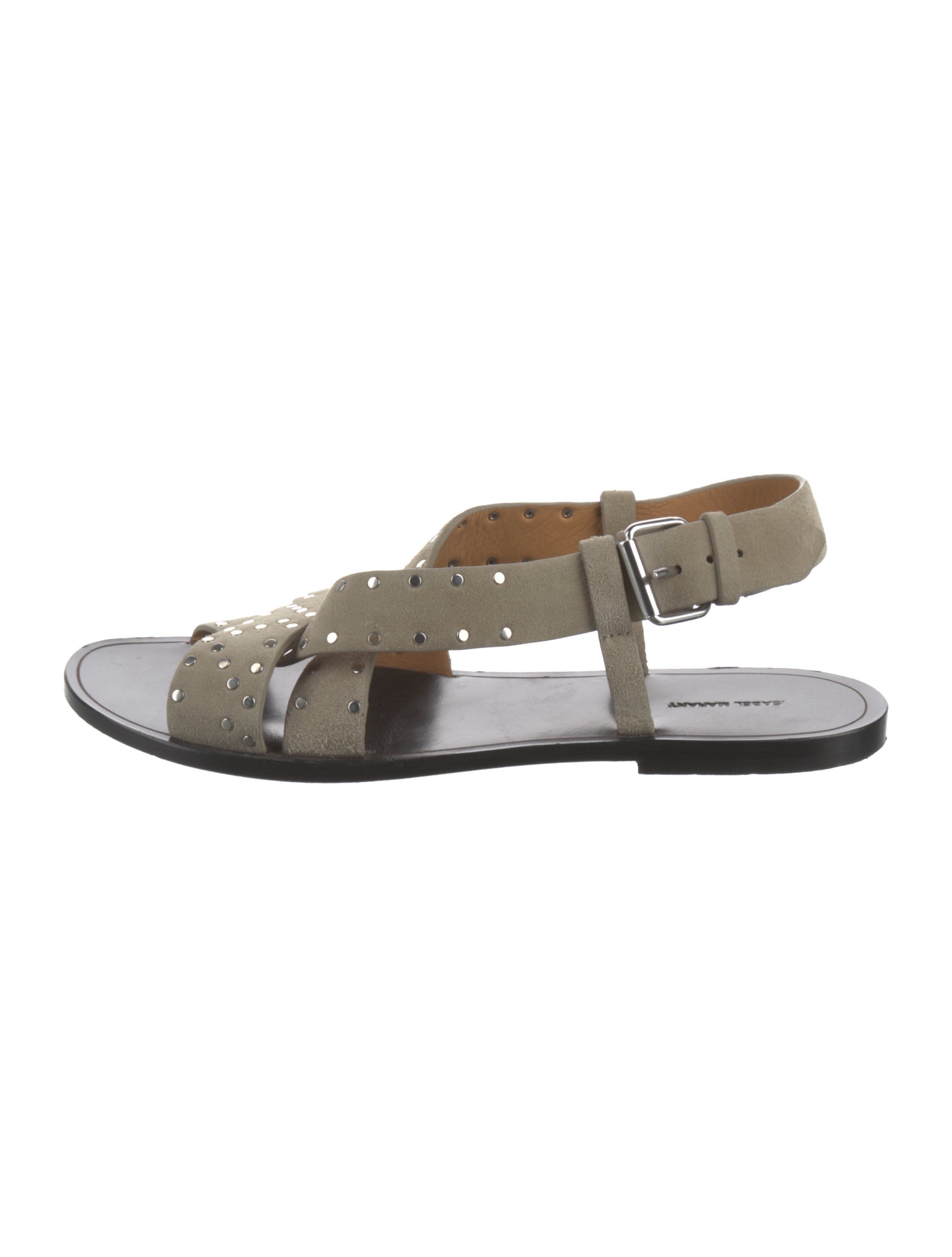 Isabel Marant Suede Studded Accents Slingback Sandals