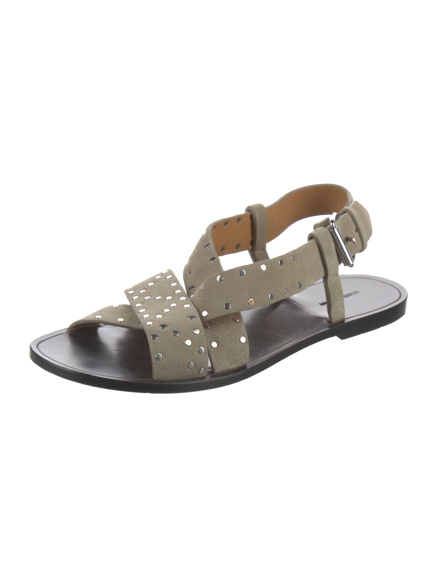 Isabel Marant Suede Studded Accents Slingback Sandals