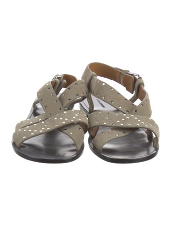 Isabel Marant Suede Studded Accents Slingback Sandals