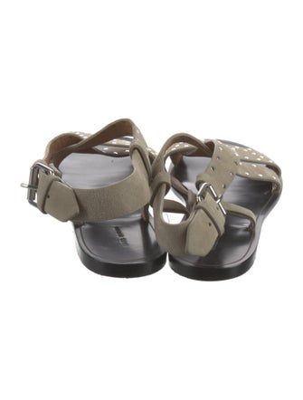 Isabel Marant Suede Studded Accents Slingback Sandals