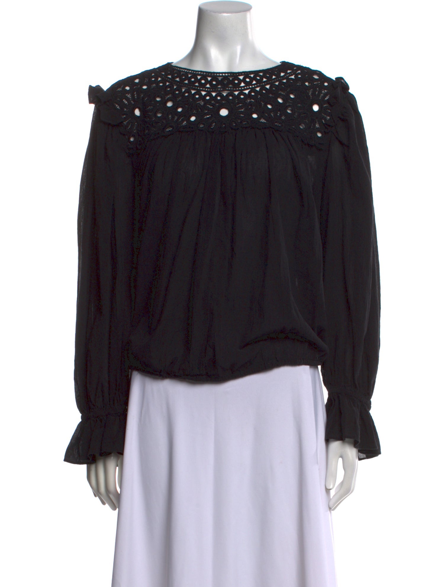 Isabel Marant Scoop Neck Long Sleeve Blouse