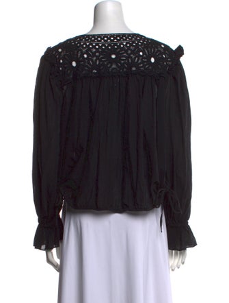 Isabel Marant Scoop Neck Long Sleeve Blouse