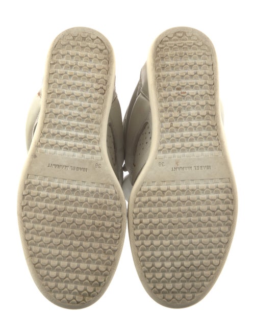 Isabel Marant Leather Lasercut Accents Wedge Sneakers