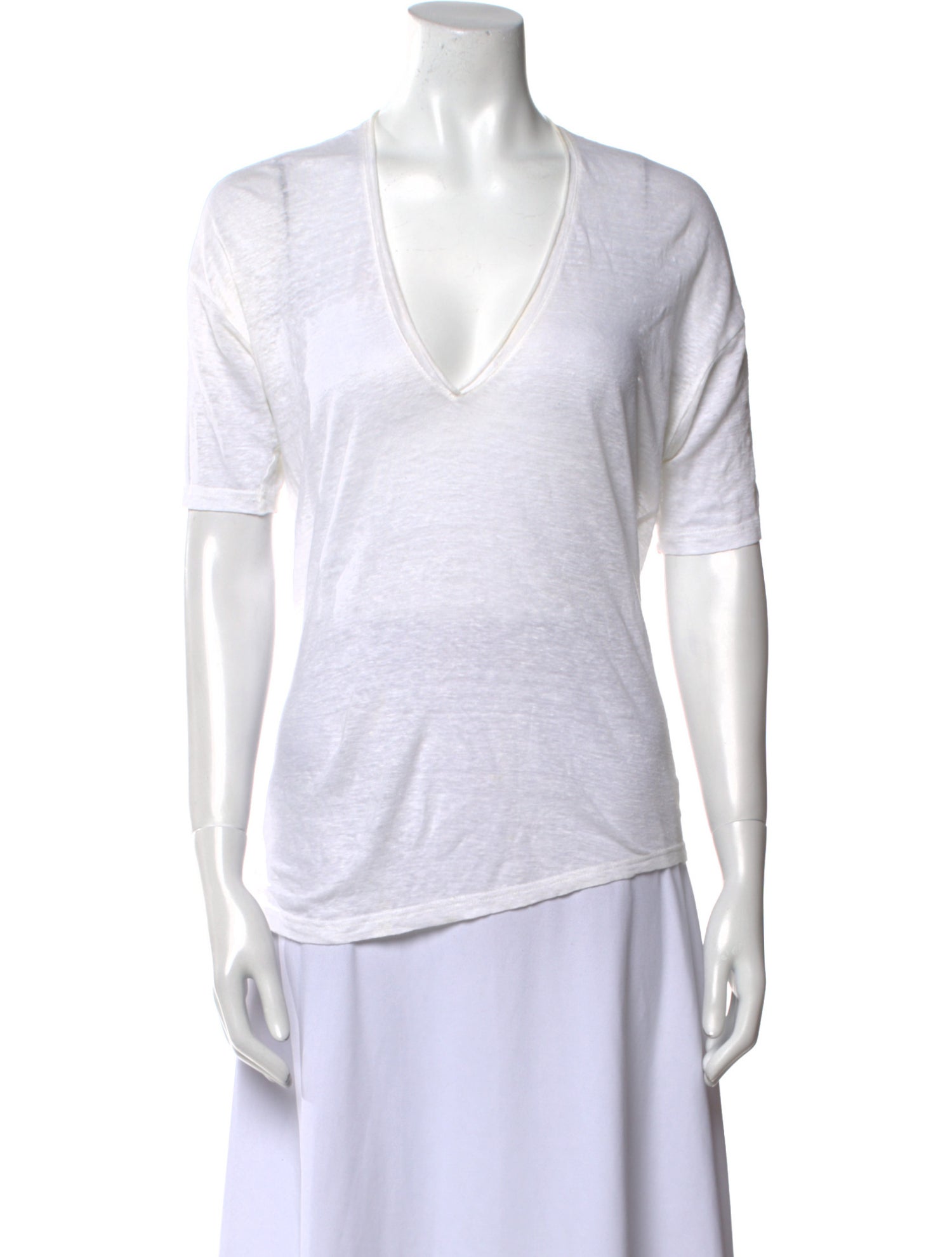 Isabel Marant Linen V-Neck T-Shirt