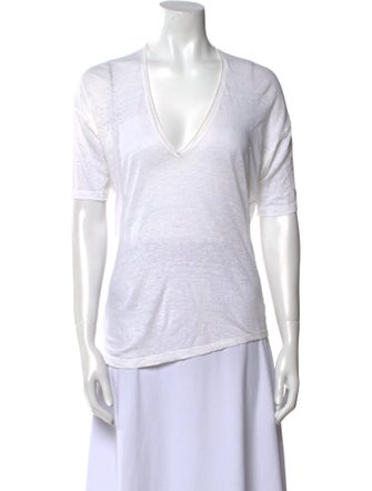 Isabel Marant Linen V-Neck T-Shirt