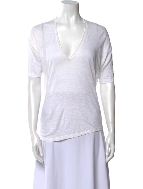 Isabel Marant Linen V-Neck T-Shirt
