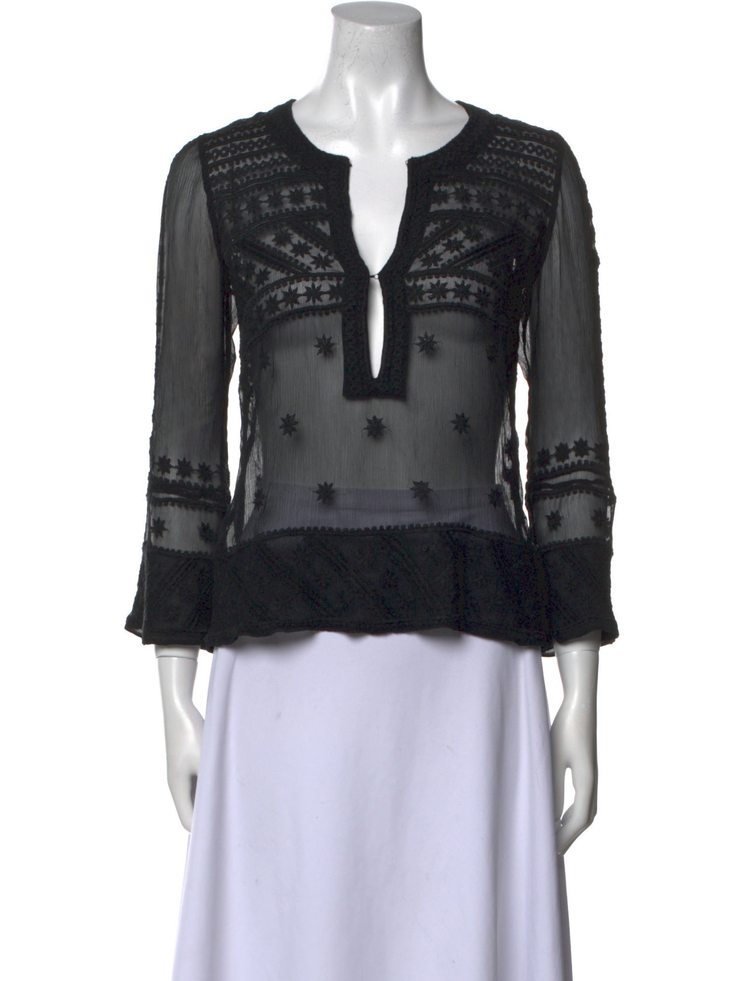 Isabel Marant Silk V-Neck Blouse