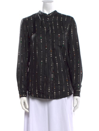 Isabel Marant Silk Polka Dot Print Blouse