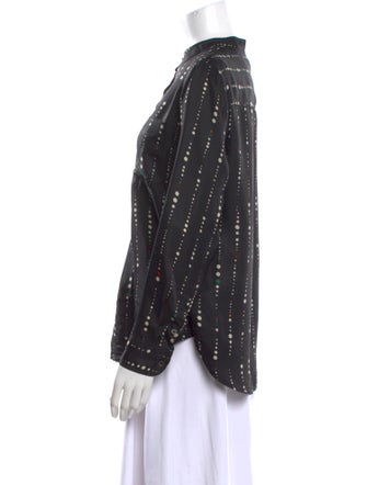 Isabel Marant Silk Polka Dot Print Blouse