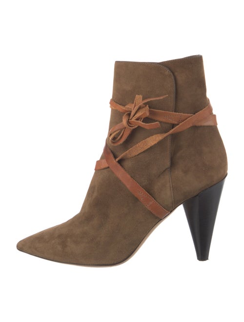 Isabel Marant Suede Colorblock Pattern Boots