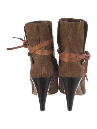 Isabel Marant Suede Colorblock Pattern Boots