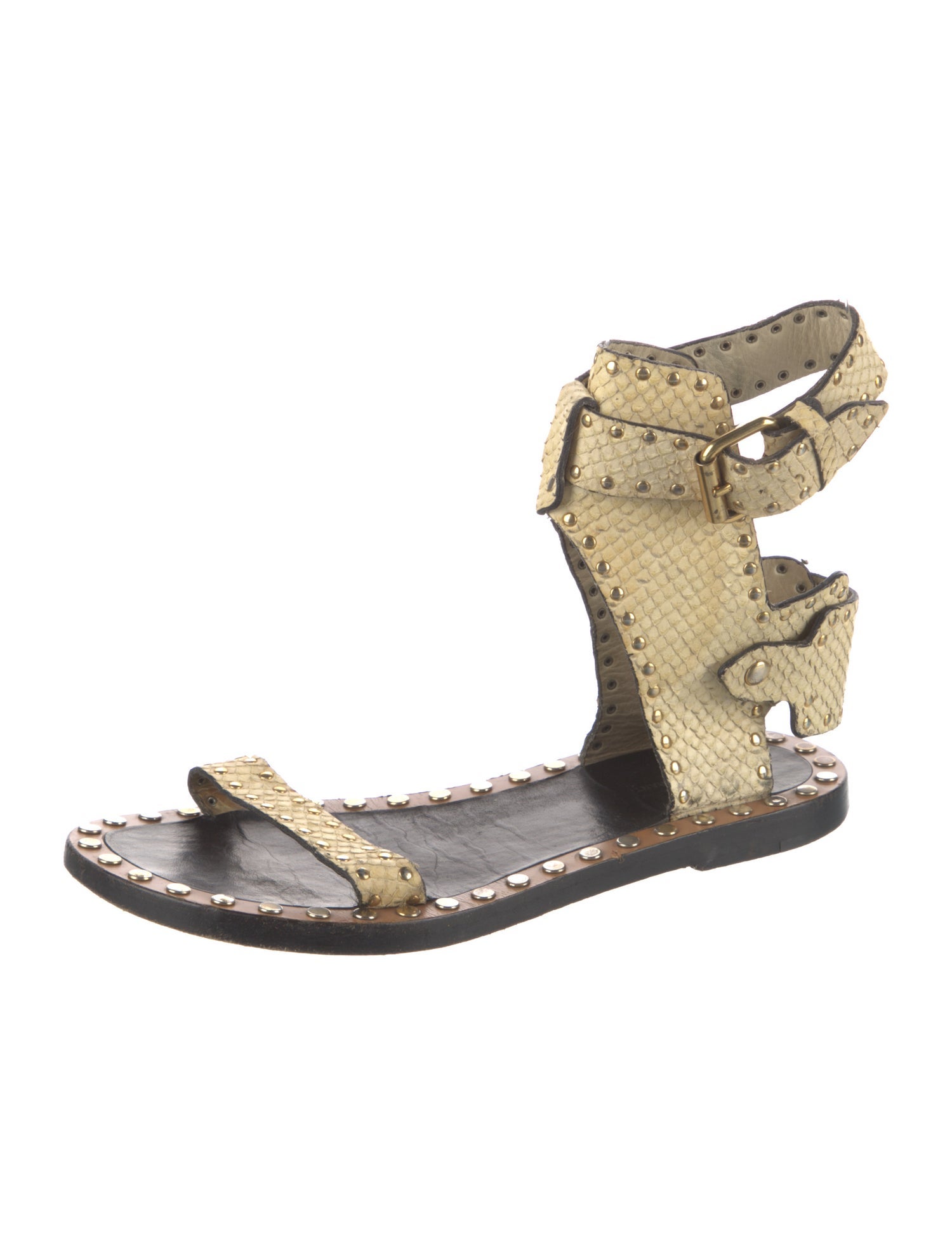 Isabel Marant Snakeskin Printed Gladiator Sandals