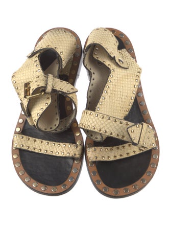 Isabel Marant Snakeskin Printed Gladiator Sandals