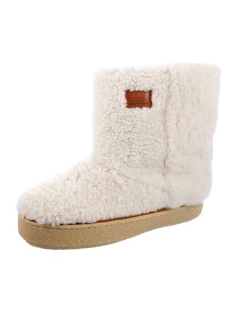 Isabel Marant Shearling Fur Trim Boots