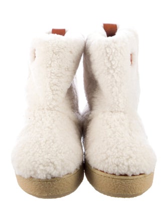Isabel Marant Shearling Fur Trim Boots