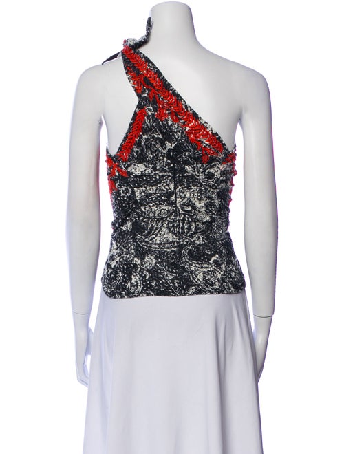 Isabel Marant Floral Print One-Shoulder Top