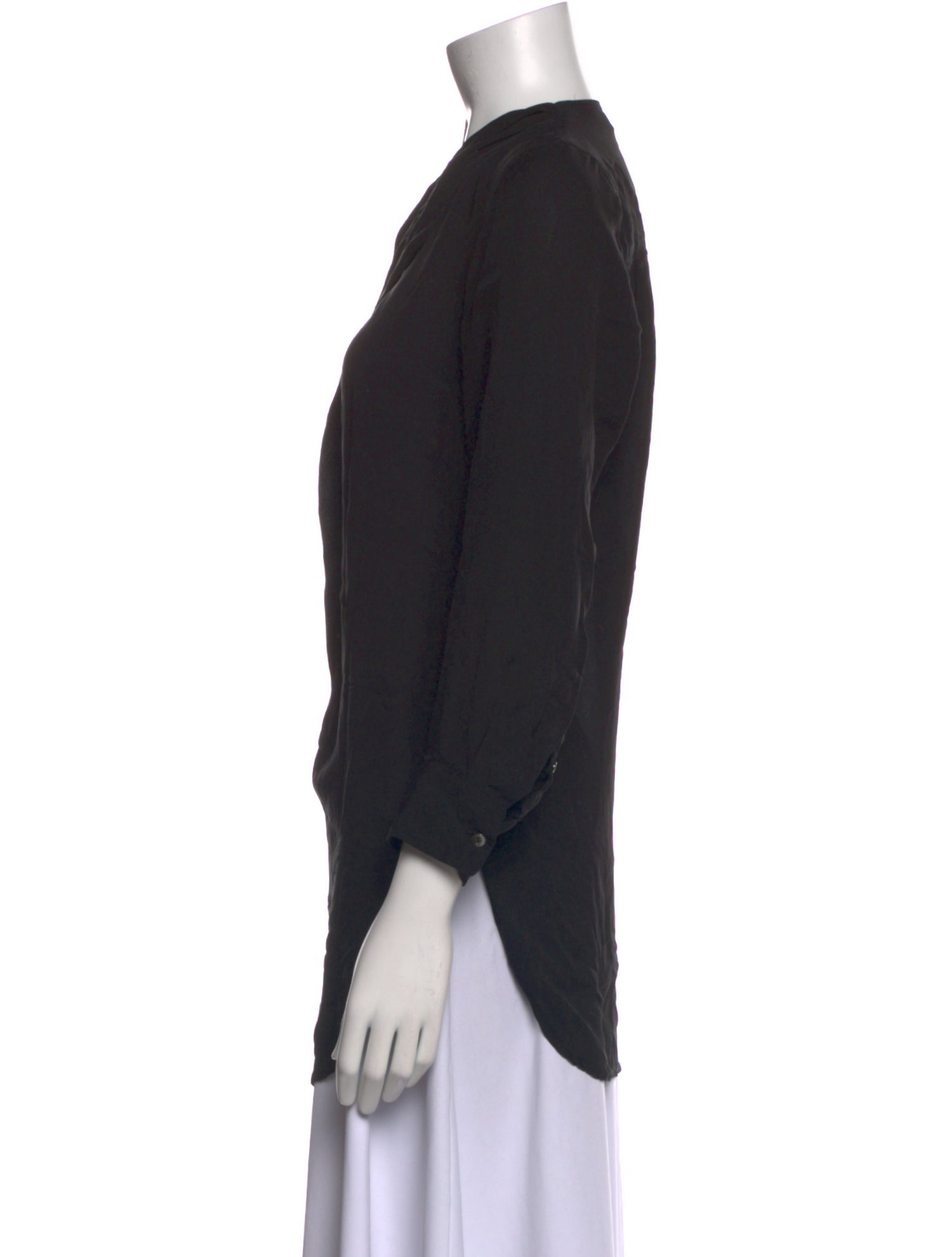 Isabel Marant Silk V-Neck Button-Up Top