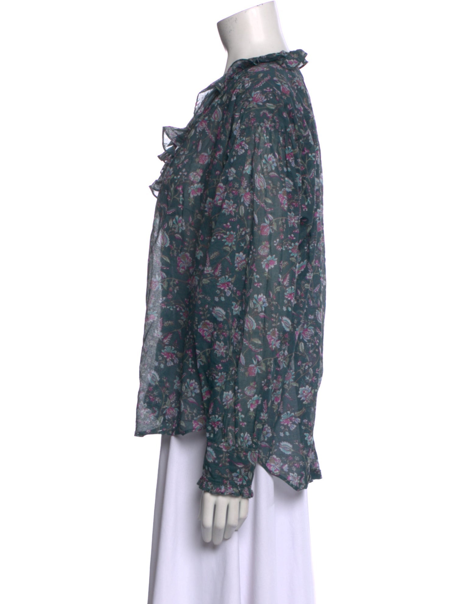 Isabel Marant Floral Print V-Neck Blouse