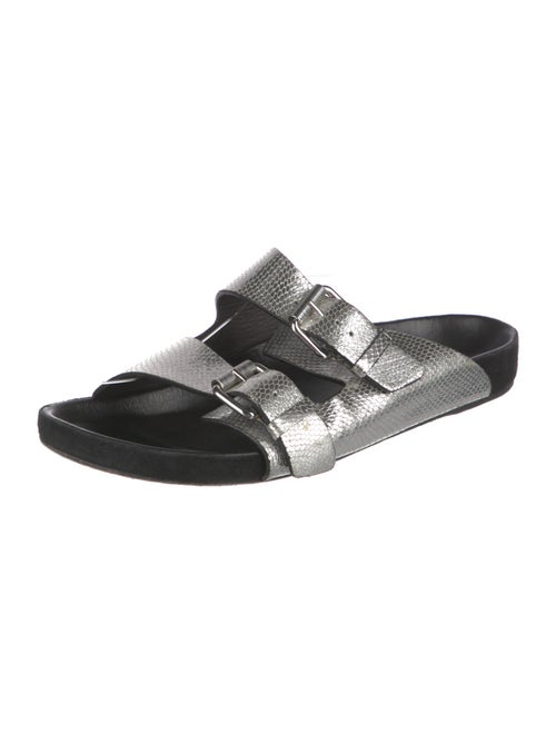 Isabel Marant Embossed Leather Slides