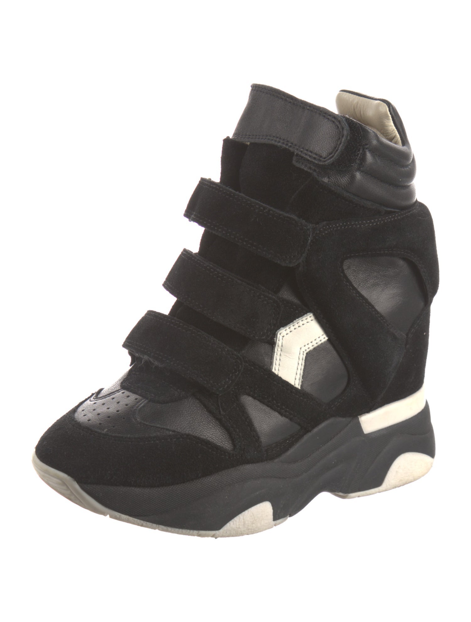 Isabel Marant Leather Colorblock Pattern Combat Boots