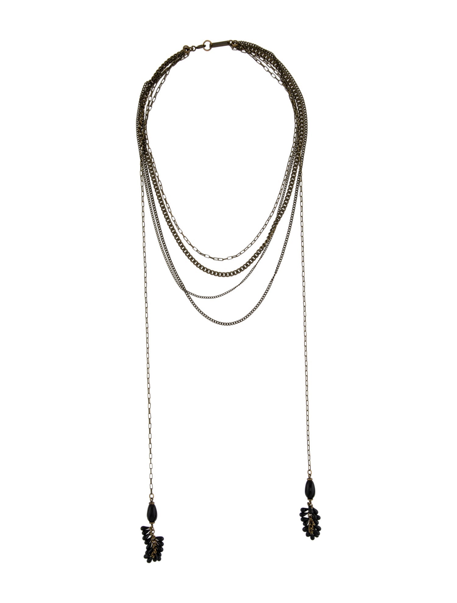 Isabel Marant Resin Multi Strand Drop Tassel Necklace