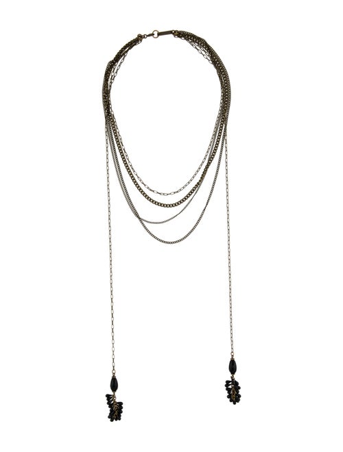 Isabel Marant Resin Multi Strand Drop Tassel Necklace