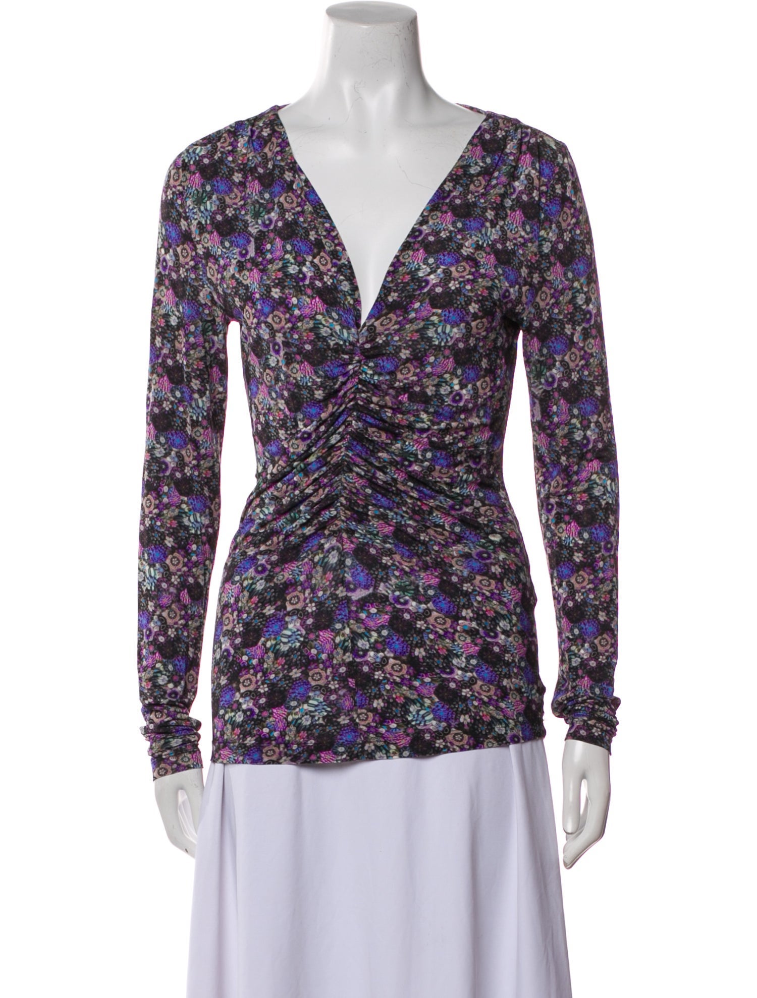 Isabel Marant Printed V-Neck Blouse