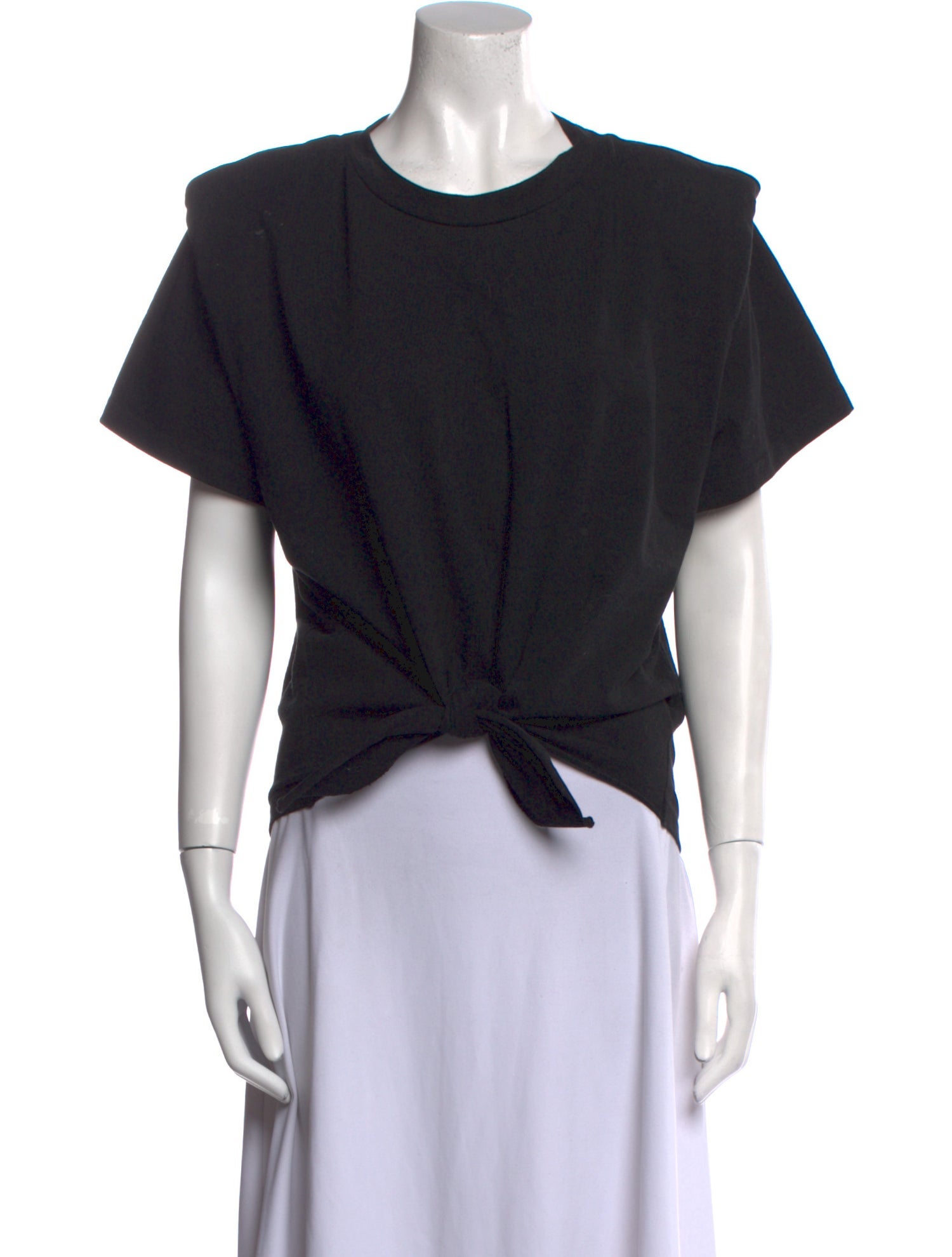 Isabel Marant Crew Neck Short Sleeve Crop Top