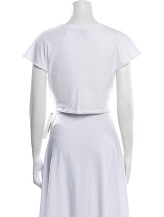 Isabel Marant Crew Neck Short Sleeve Crop Top