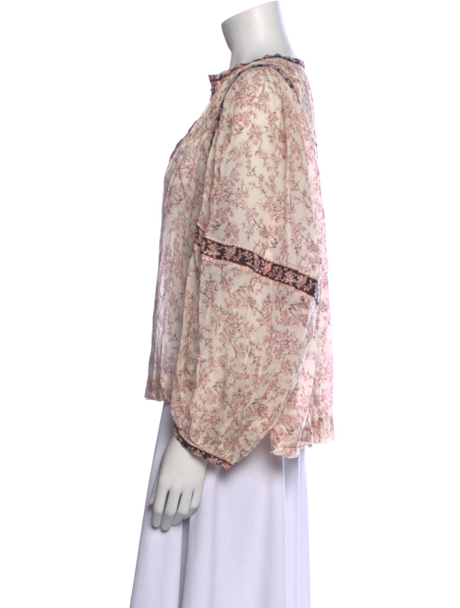 Isabel Marant Floral Print V-Neck Blouse