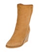 Isabel Marant Suede Leather Trim Embellishment Boots