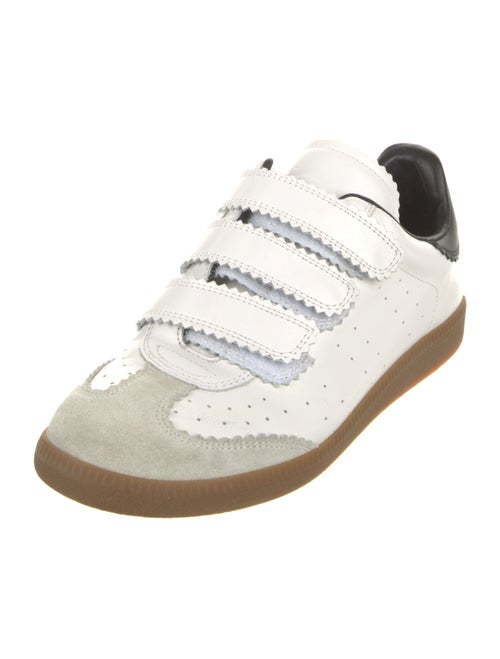 Isabel Marant Leather Colorblock Pattern Sneakers