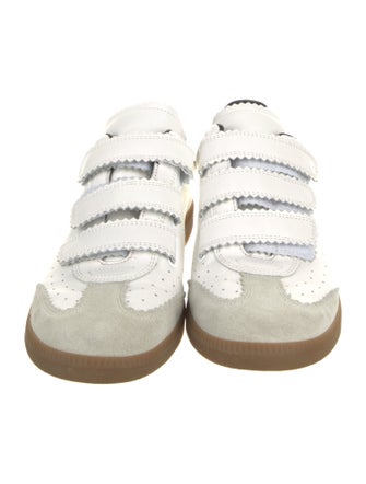 Isabel Marant Leather Colorblock Pattern Sneakers