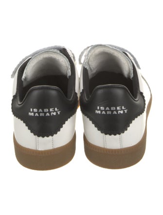Isabel Marant Leather Colorblock Pattern Sneakers