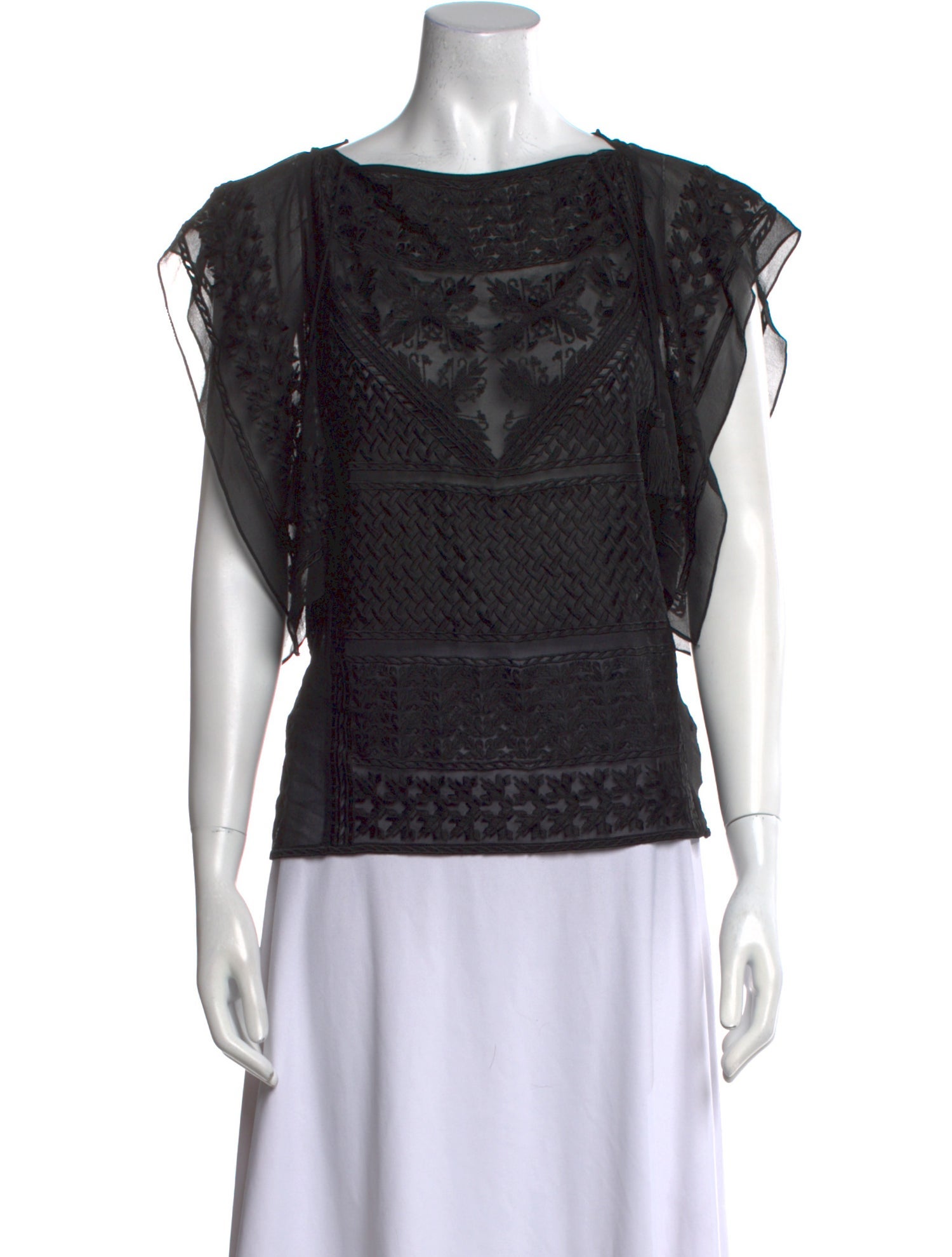 Isabel Marant Silk Scoop Neck Top