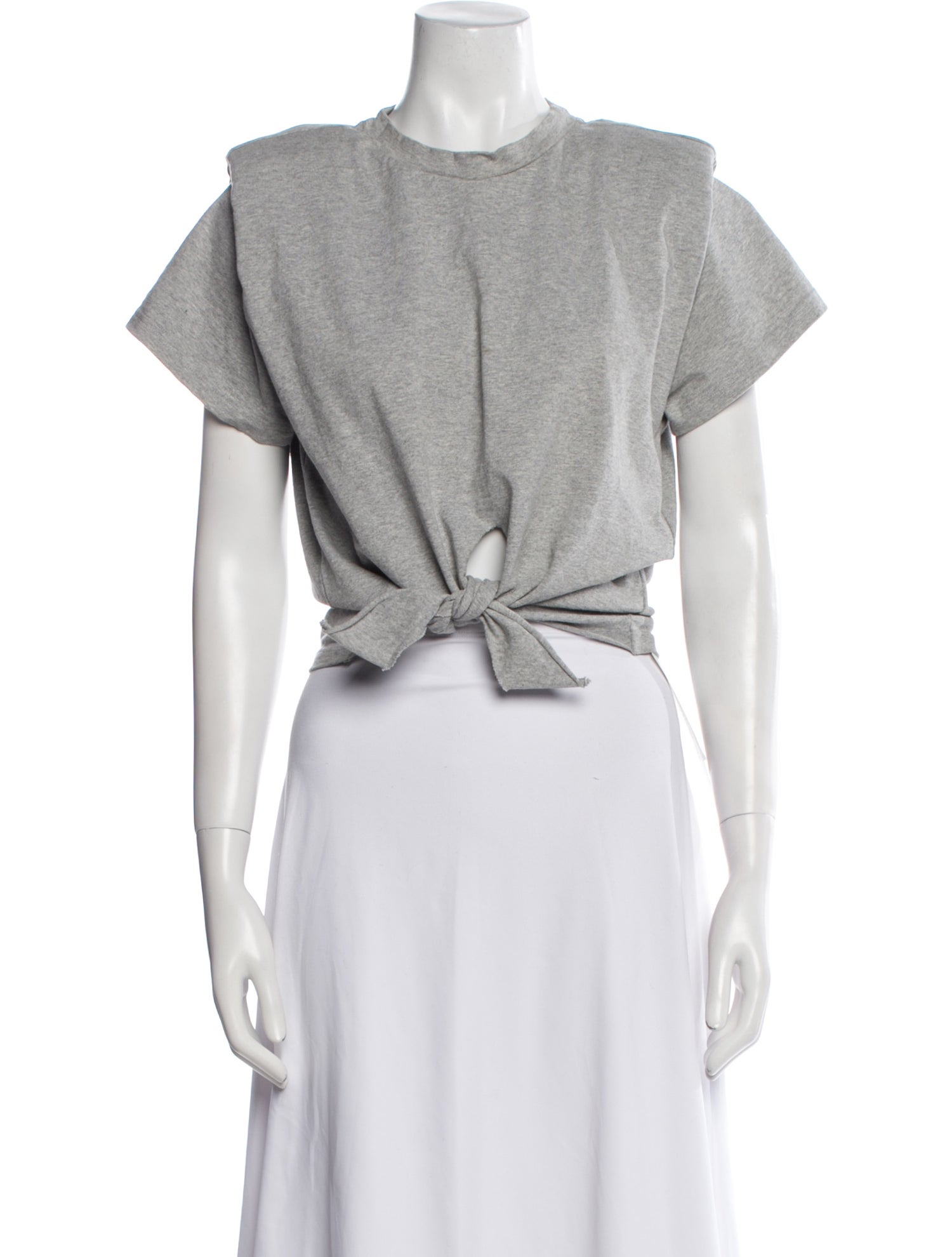 Isabel Marant Crew Neck Short Sleeve Crop Top