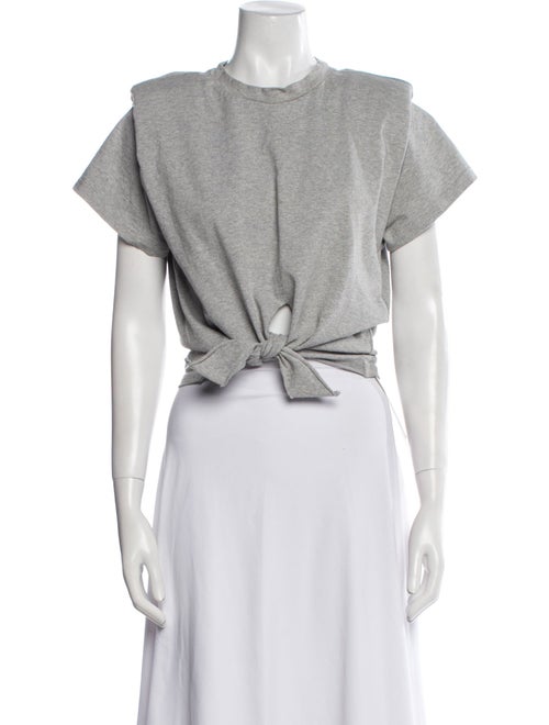 Isabel Marant Crew Neck Short Sleeve Crop Top