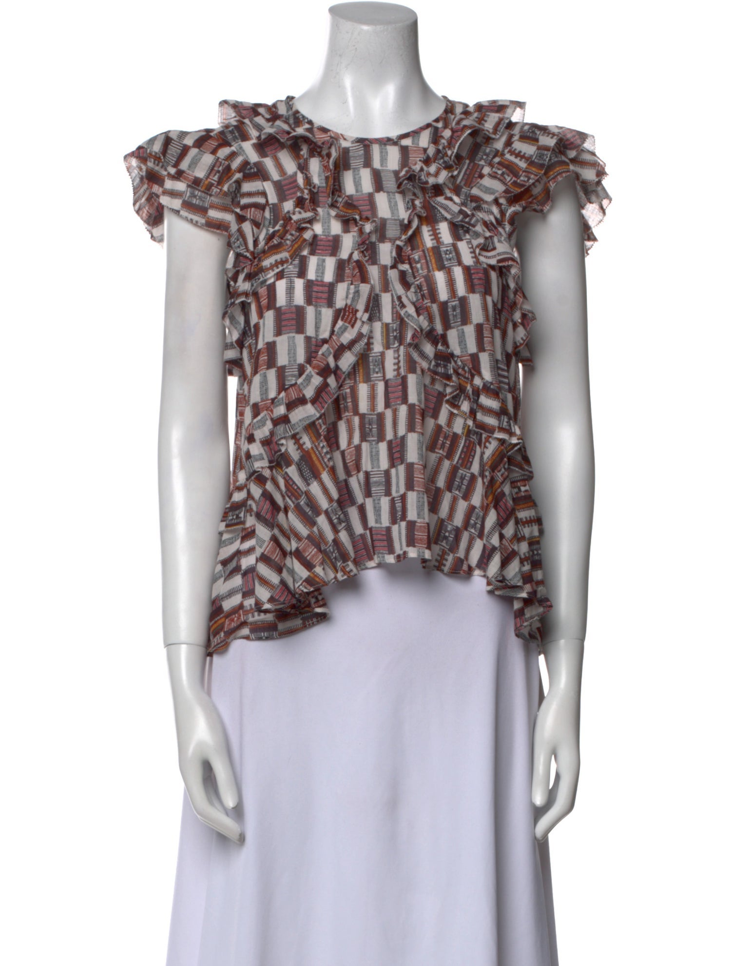Isabel Marant Printed Scoop Neck Top