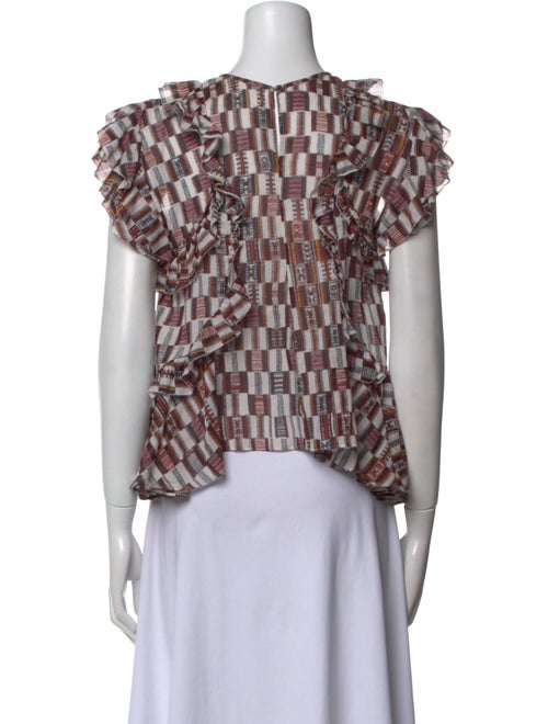 Isabel Marant Printed Scoop Neck Top