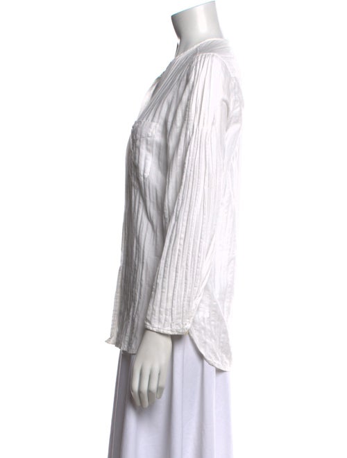 Isabel Marant Striped Crew Neck Button-Up Top